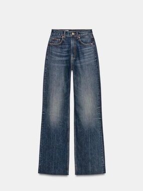 Zara TRF High Waist Wide Leg Full Length Jeans